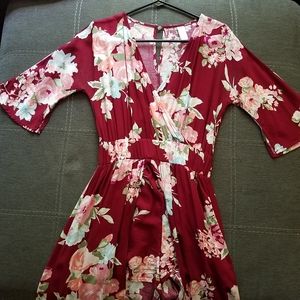 LIKE NEW Floral Romper Dress